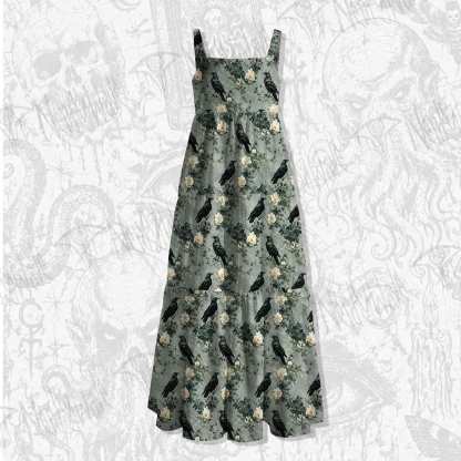Raven's Requiem Wide Straps Maxi Dress