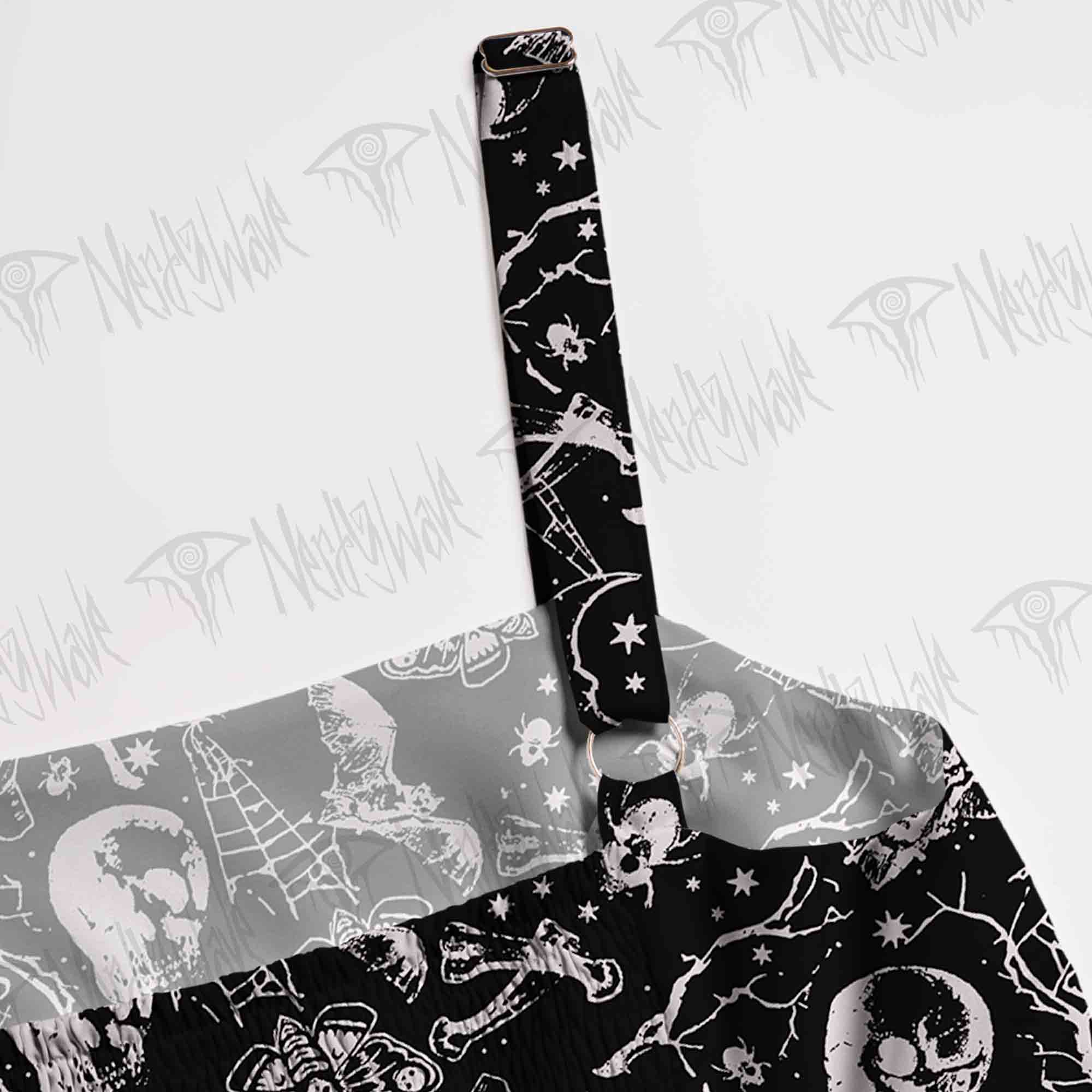 Death's Head Moth Wide Straps Maxi Dress