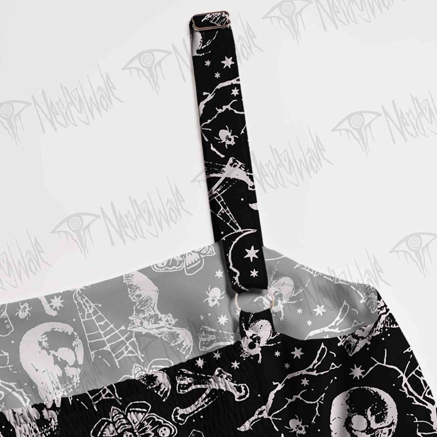 Death's Head Moth Wide Straps Maxi Dress