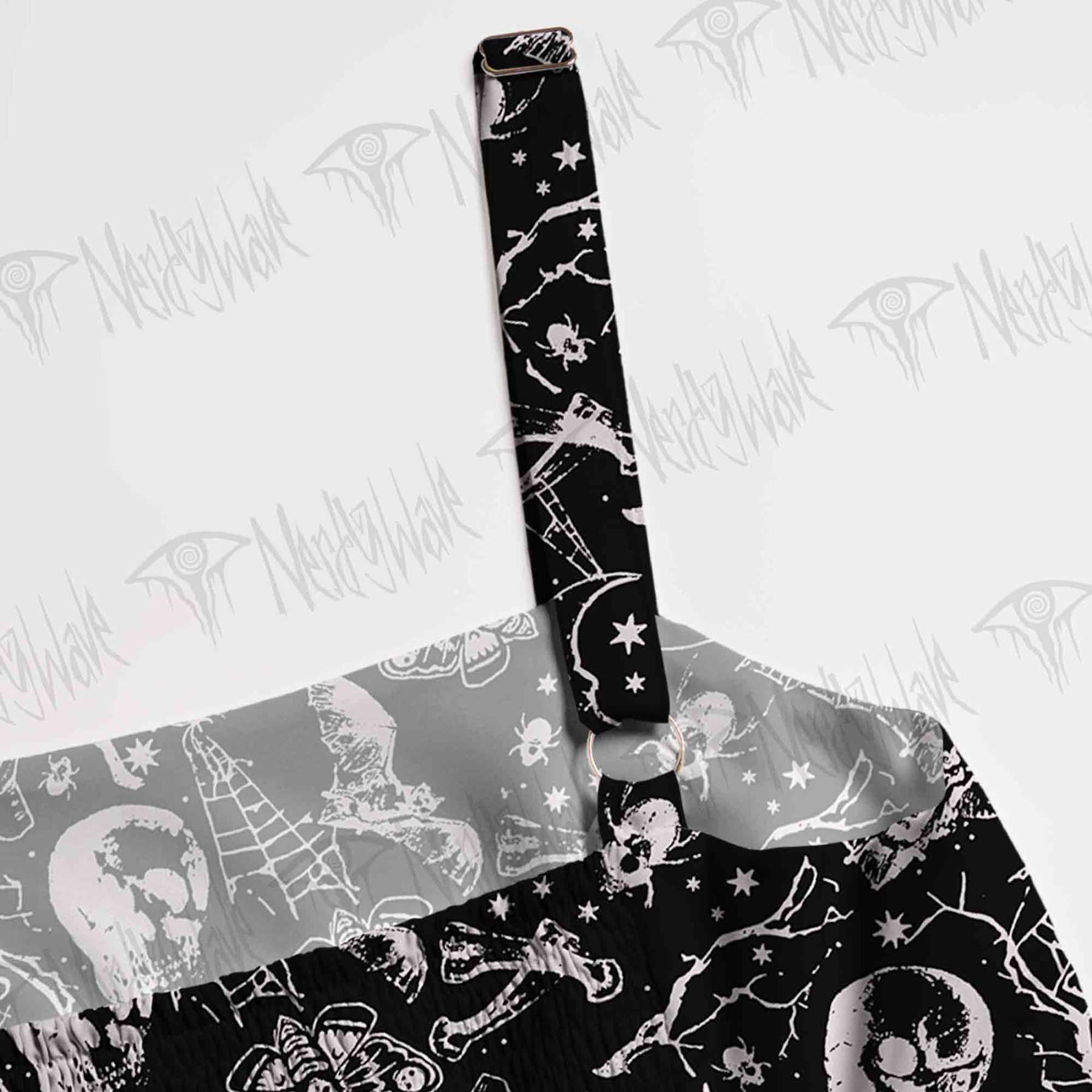 Death's Head Moth Wide Straps Maxi Dress