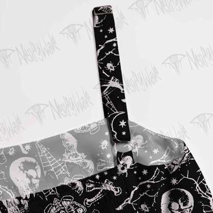 Death's Head Moth Wide Straps Maxi Dress