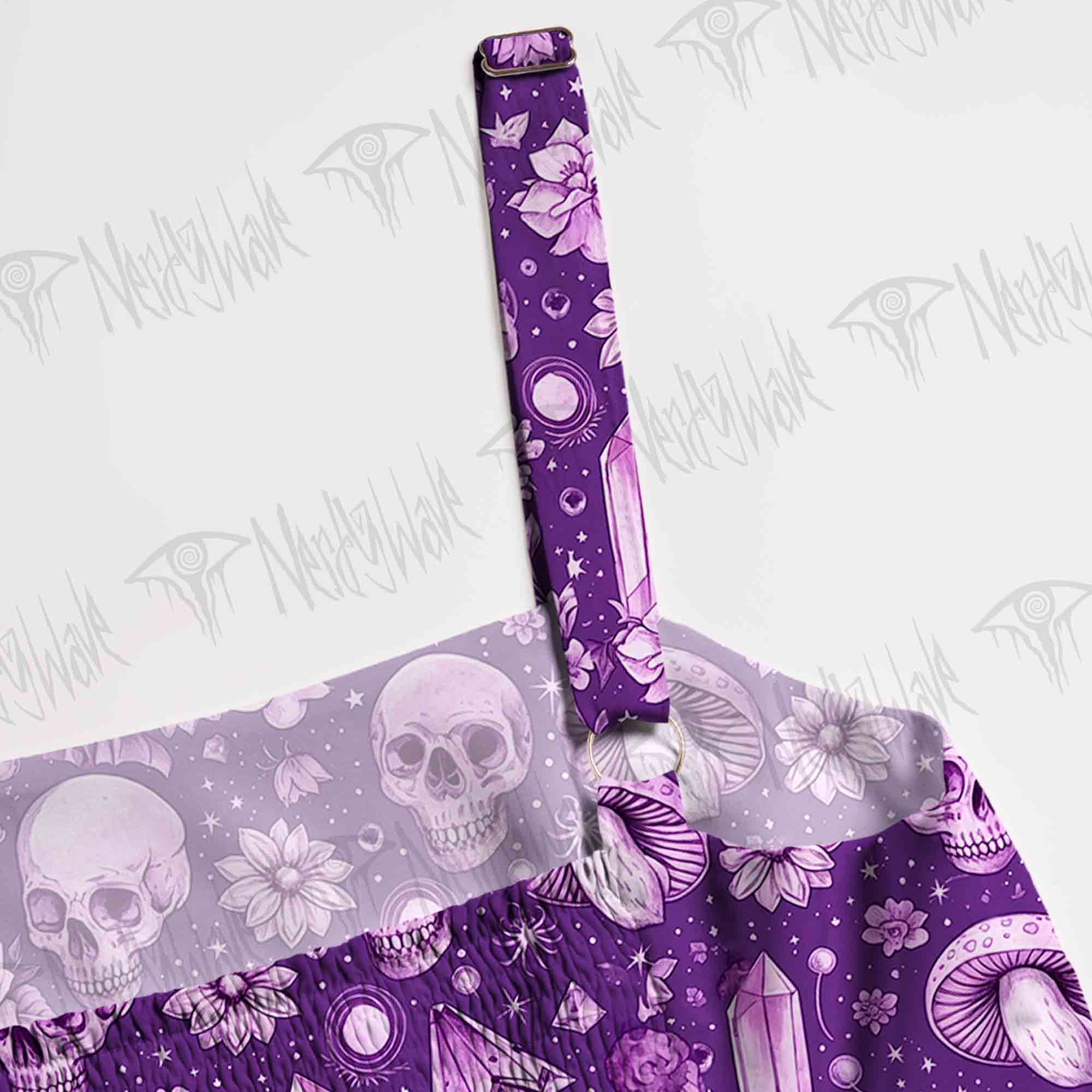 Violet Venom Wide Straps Maxi Dress
