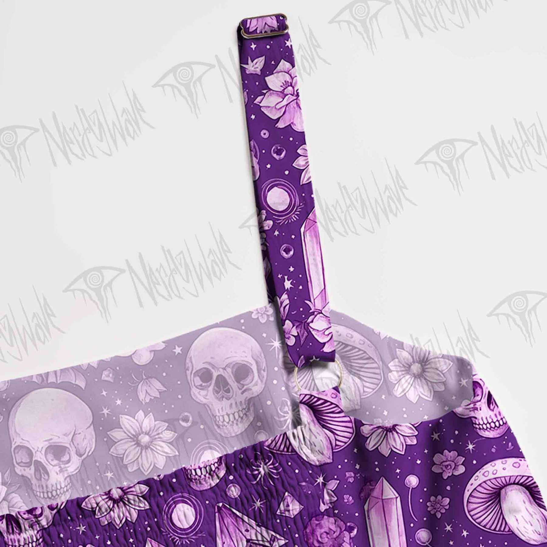 Violet Venom Wide Straps Maxi Dress