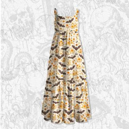 Batty Botanical Wide Straps Maxi Dress