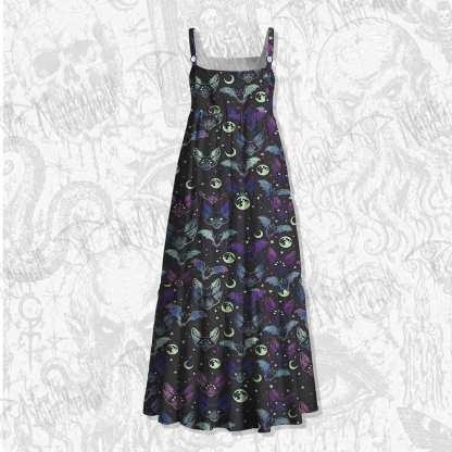 Bats Wide Straps Maxi Dress