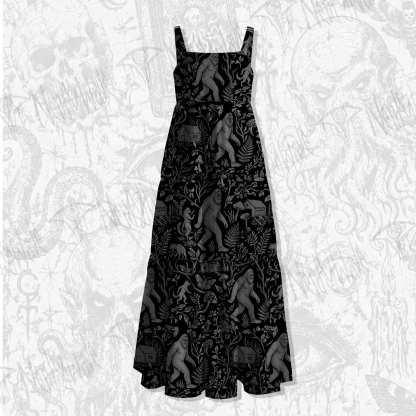 Cryptid Forest Wide Straps Maxi Dress