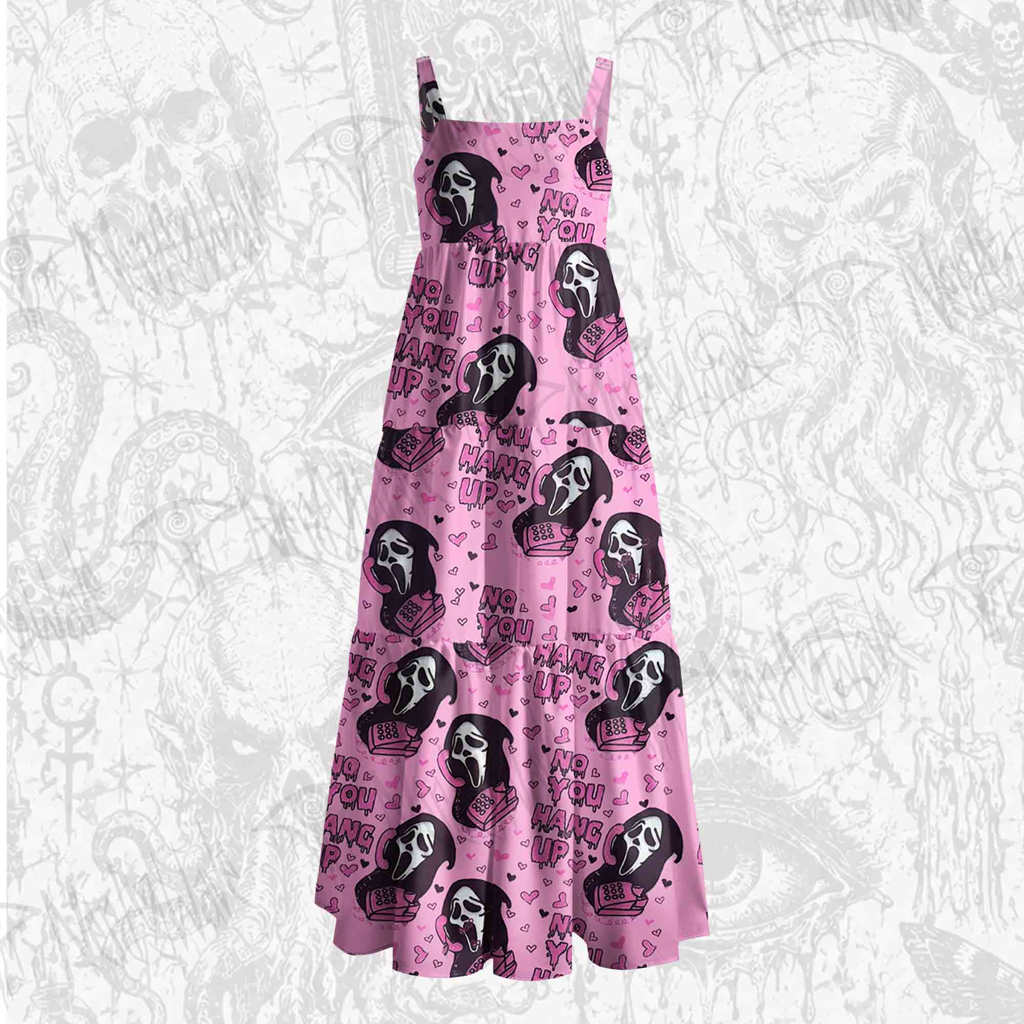 No You Hang Up Wide Straps Maxi Dress