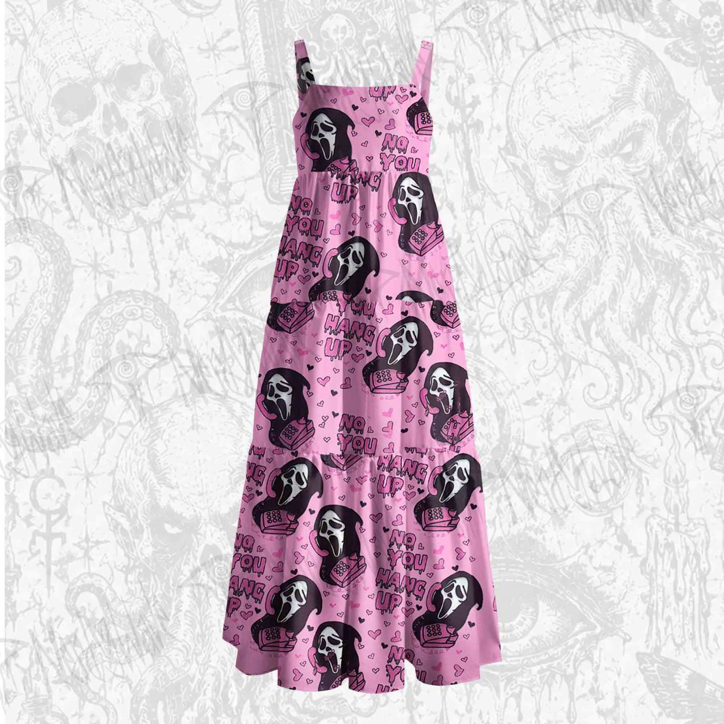 No You Hang Up Wide Straps Maxi Dress