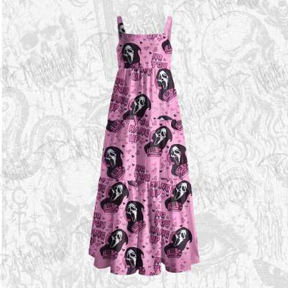 No You Hang Up Wide Straps Maxi Dress