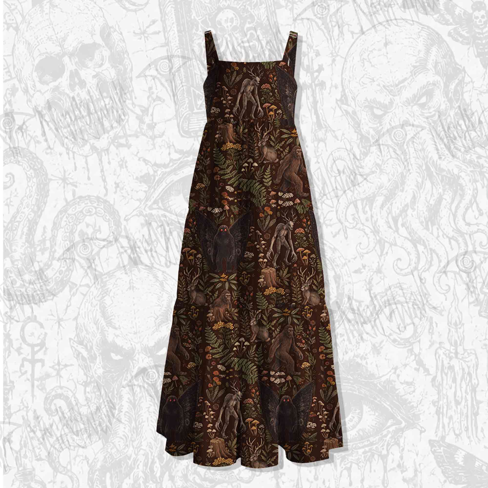 Folklore Cryptids Wide Straps Maxi Dress