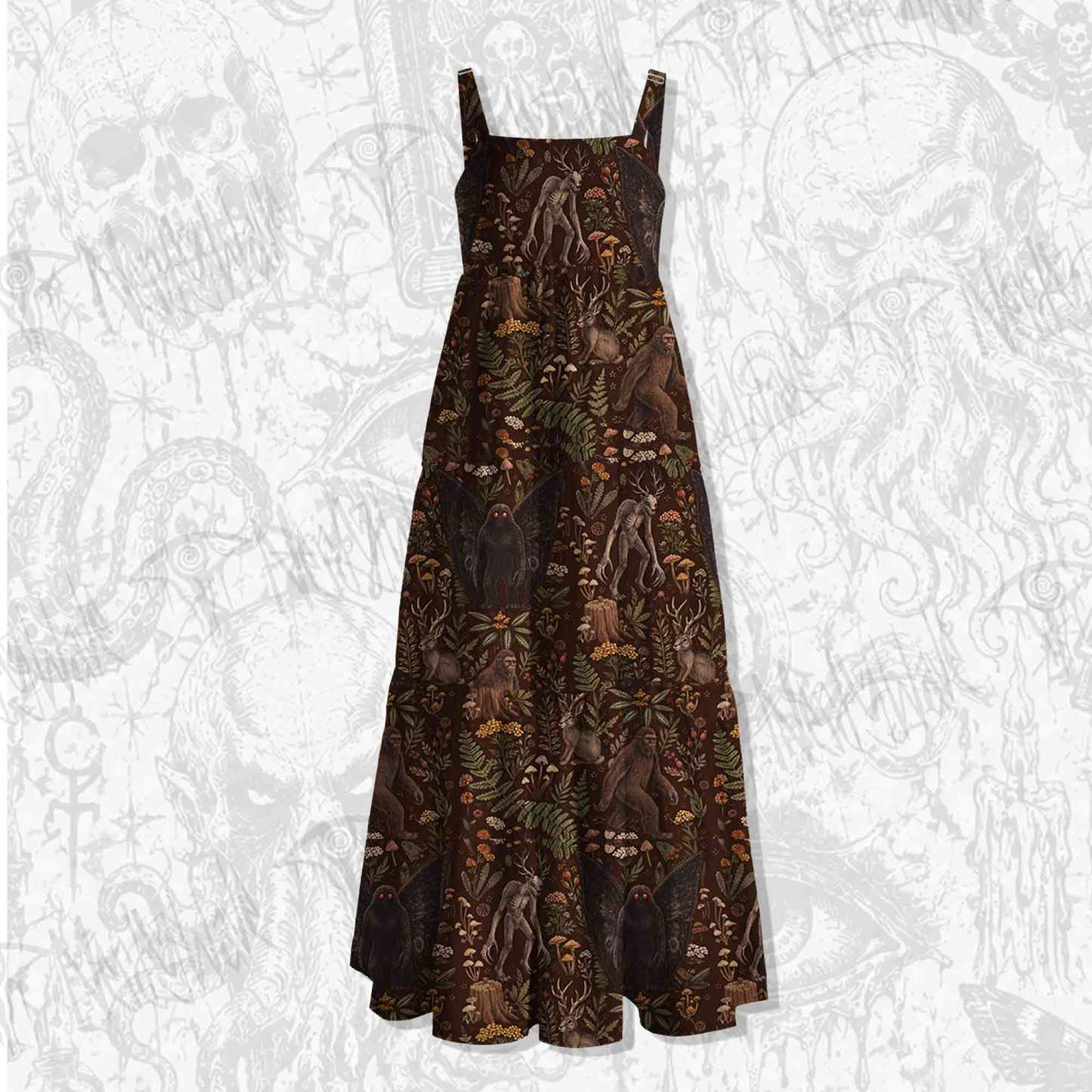 Folklore Cryptids Wide Straps Maxi Dress