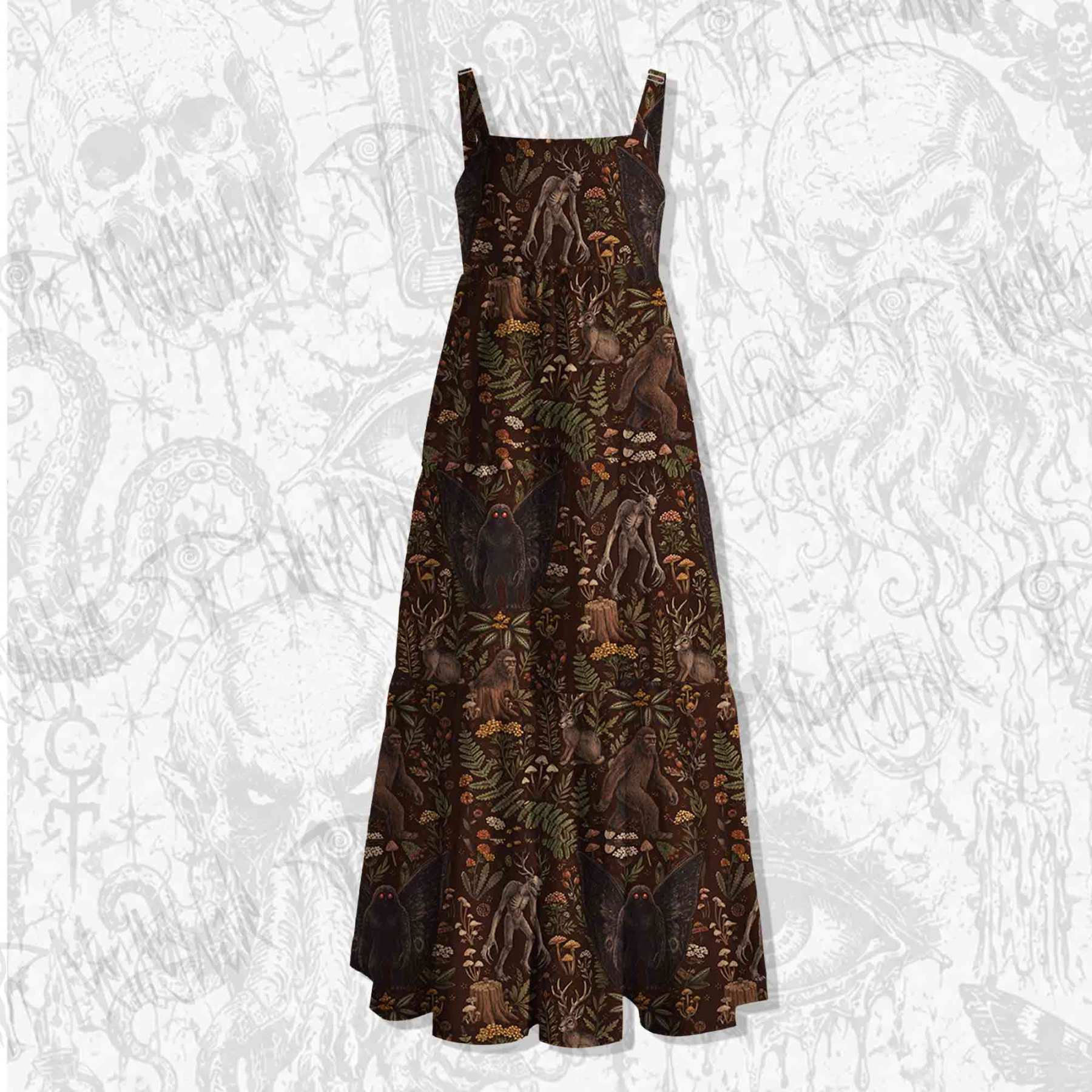 Folklore Cryptids Wide Straps Maxi Dress