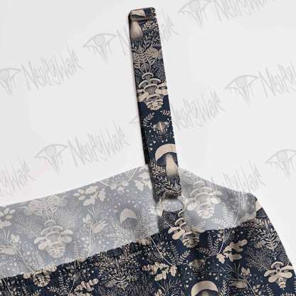 Mushroom Forest Wide Straps Maxi Dress