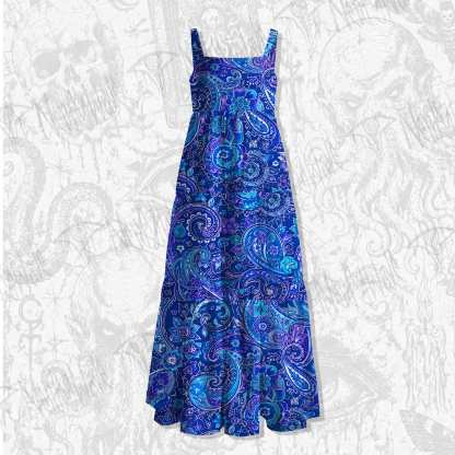 Floral Wide Straps Maxi Dress
