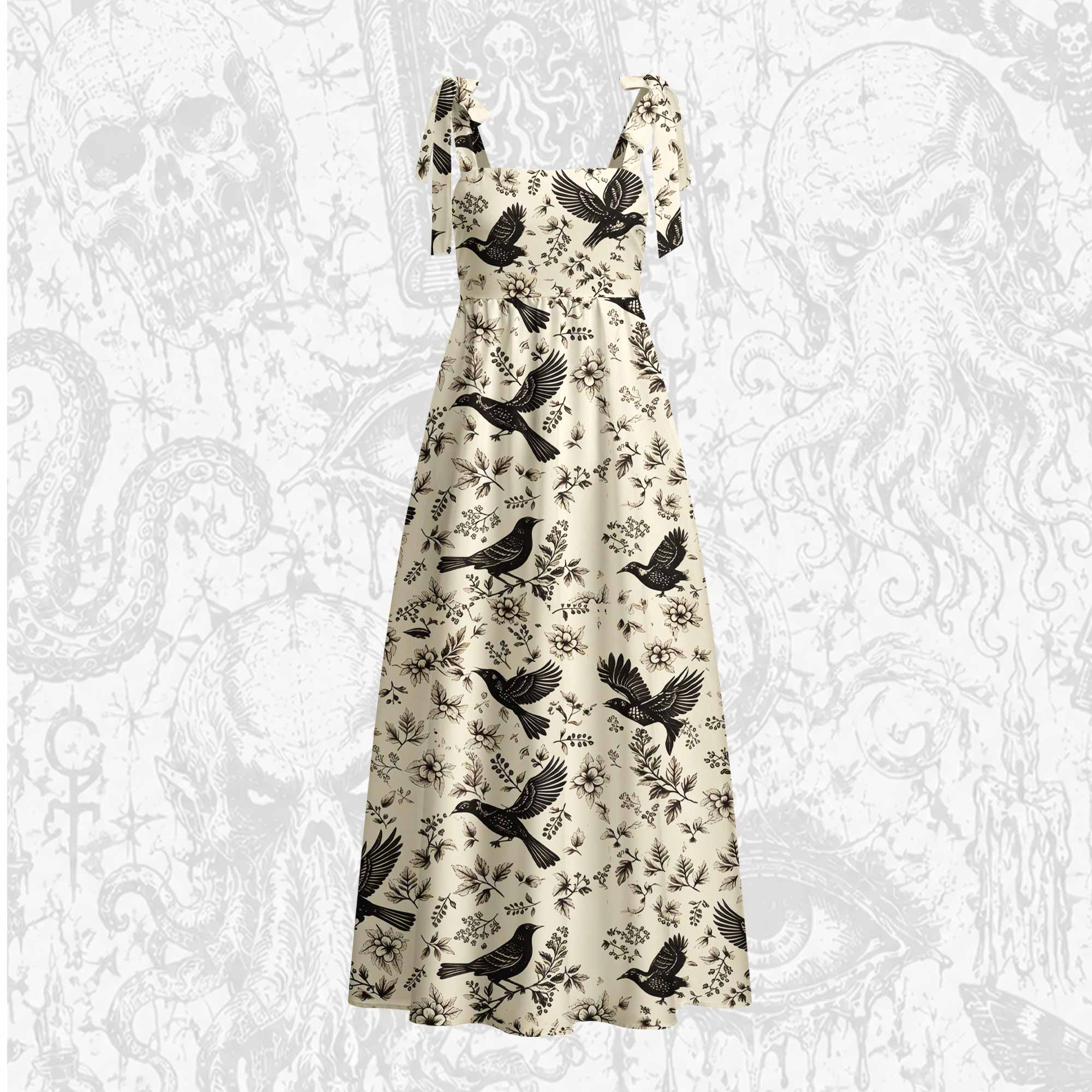 Raven's Meadow Tie Shoulder Maxi Dress