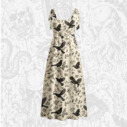 Raven's Meadow Tie Shoulder Maxi Dress