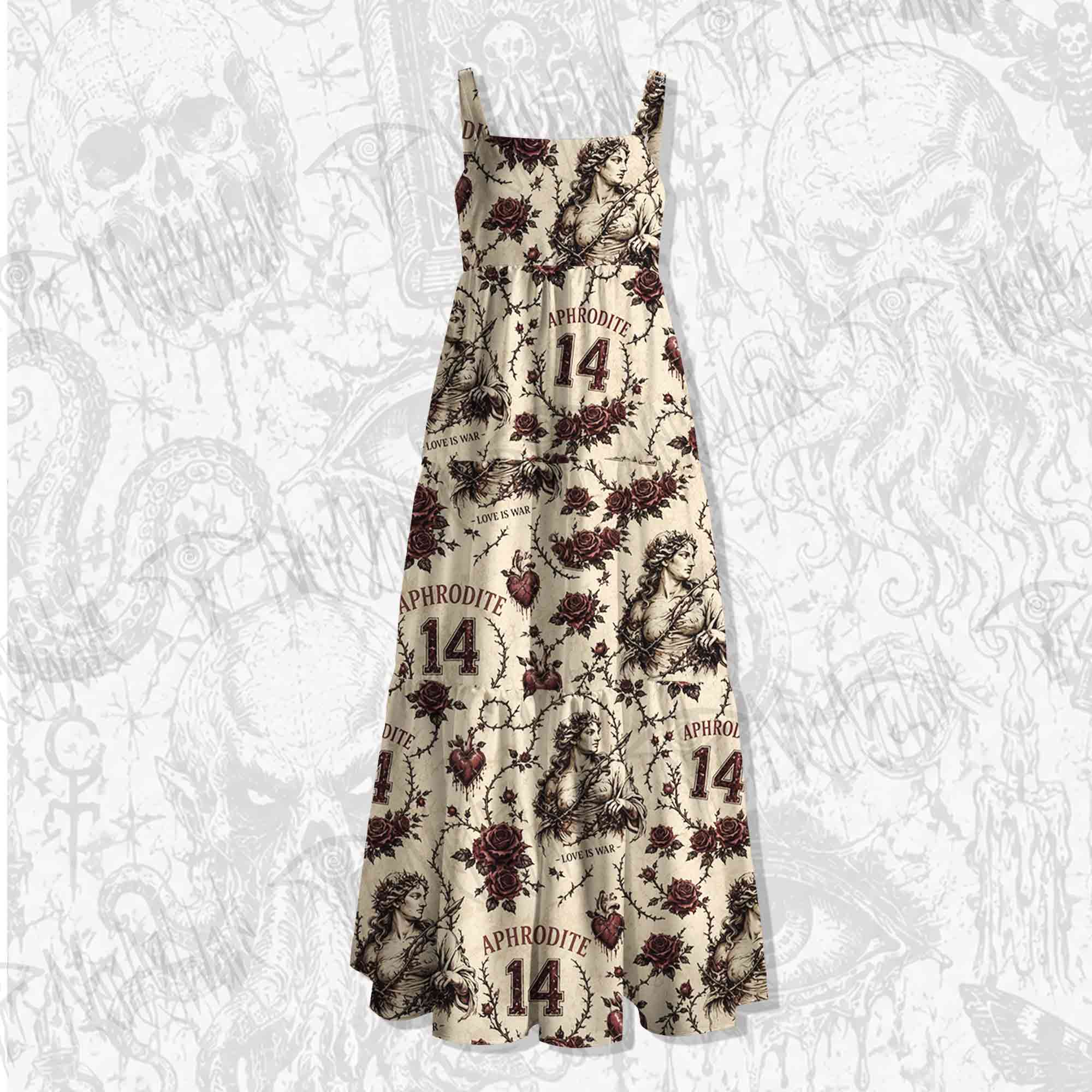 Love is War Wide Straps Maxi Dress