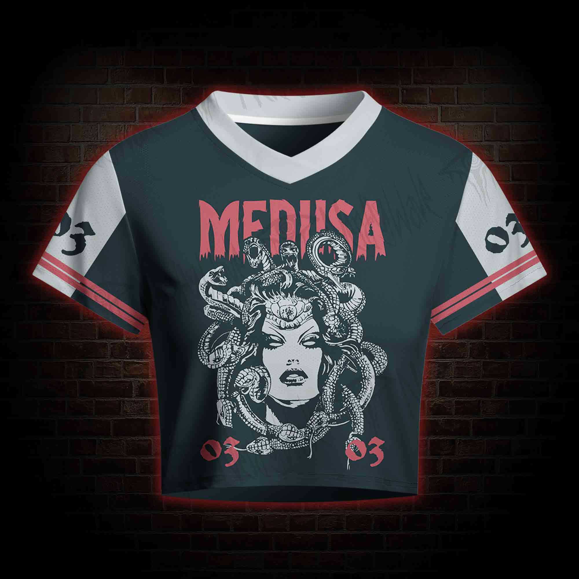 Medusa Greek mythology Women's Cropped Mesh Jersey