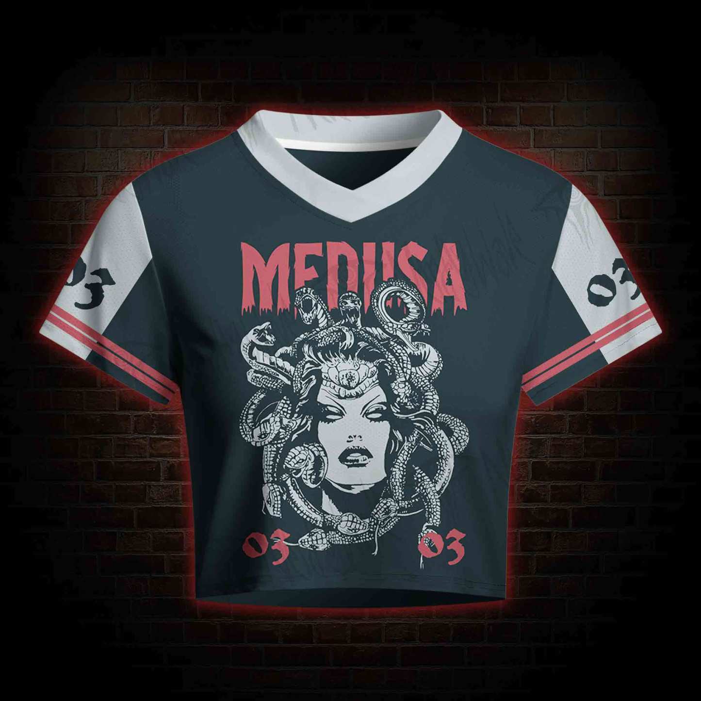 Medusa Greek mythology Women's Cropped Mesh Jersey