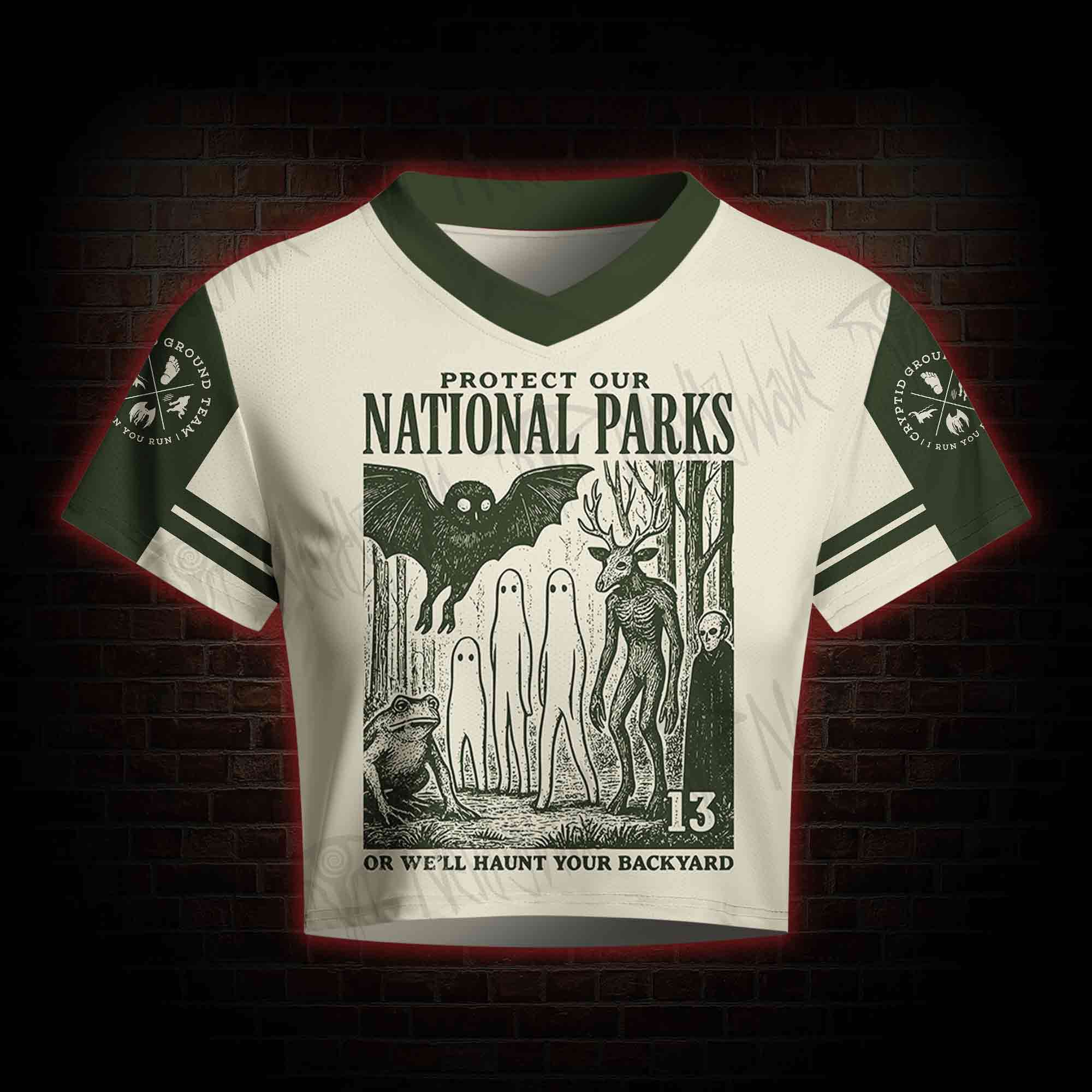 Protect Our National Parks Women's Cropped Mesh Jersey