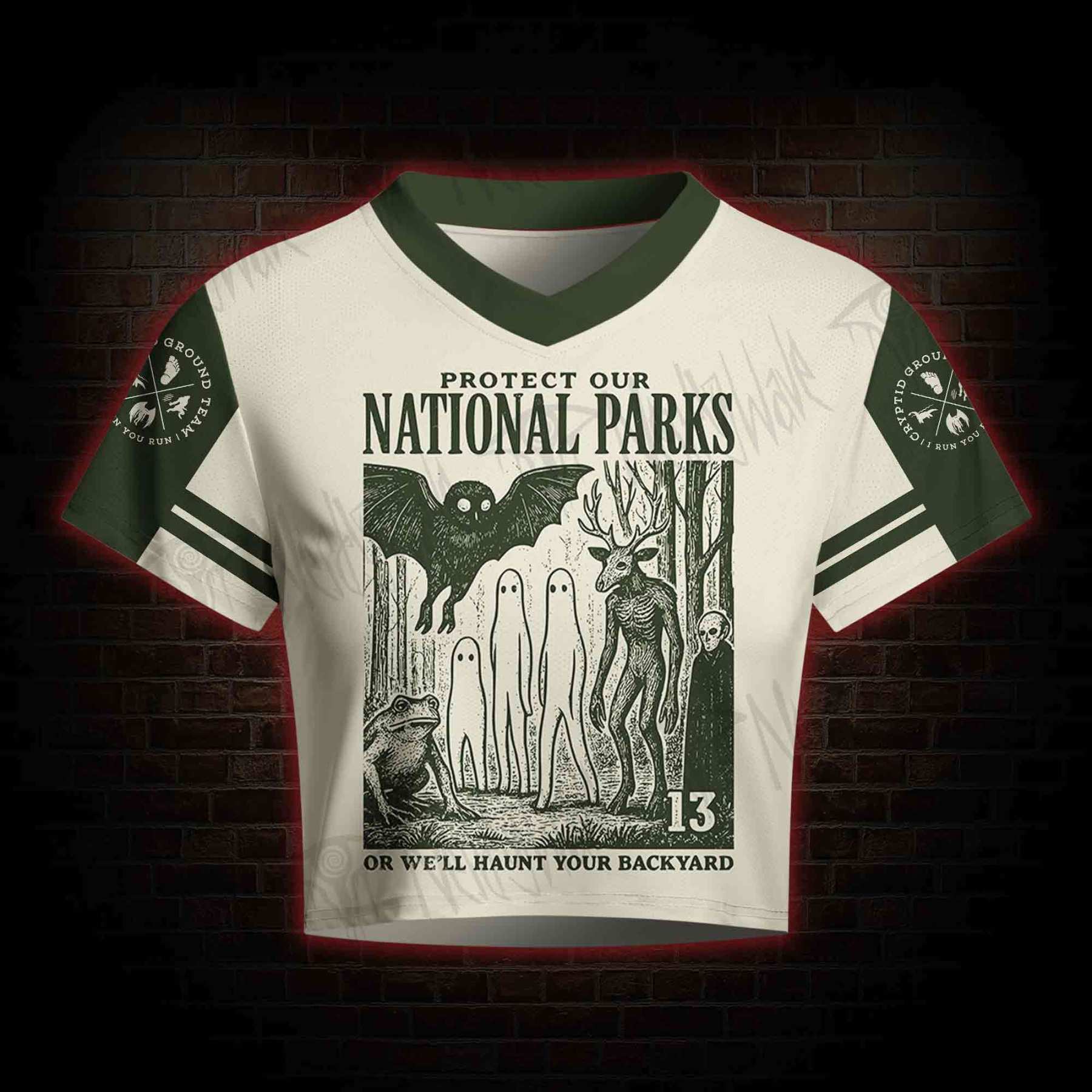 Protect Our National Parks Women's Cropped Mesh Jersey