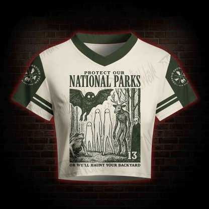Protect Our National Parks Women's Cropped Mesh Jersey