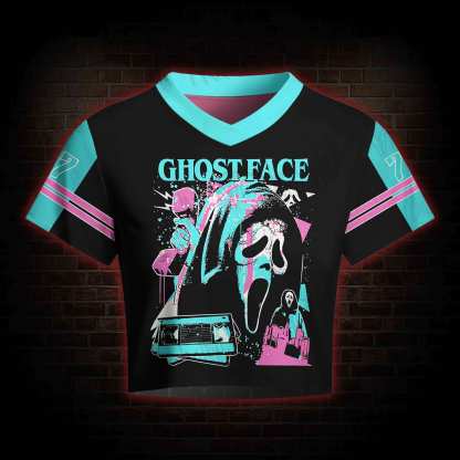 What's Your Favortie Scary Movie? Horror Women's Cropped Mesh Jersey