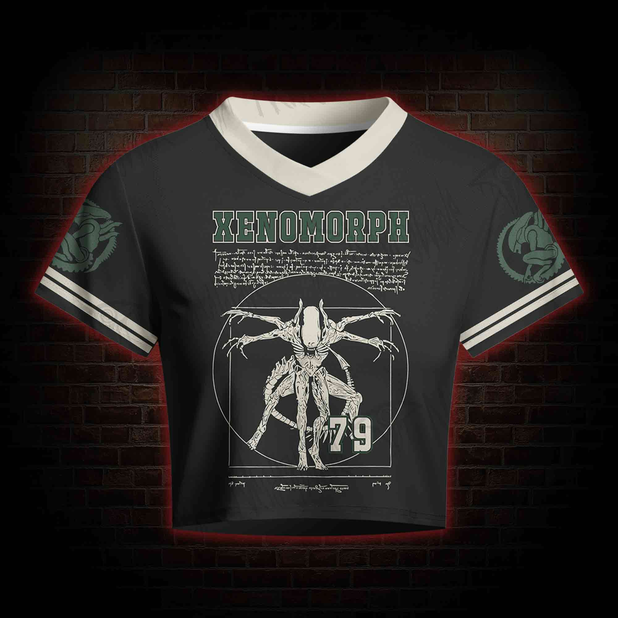 Alien Horror Women's Cropped Mesh Jersey