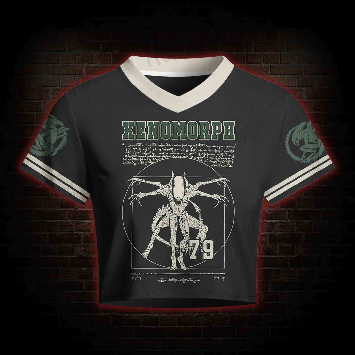 Alien Horror Women's Cropped Mesh Jersey