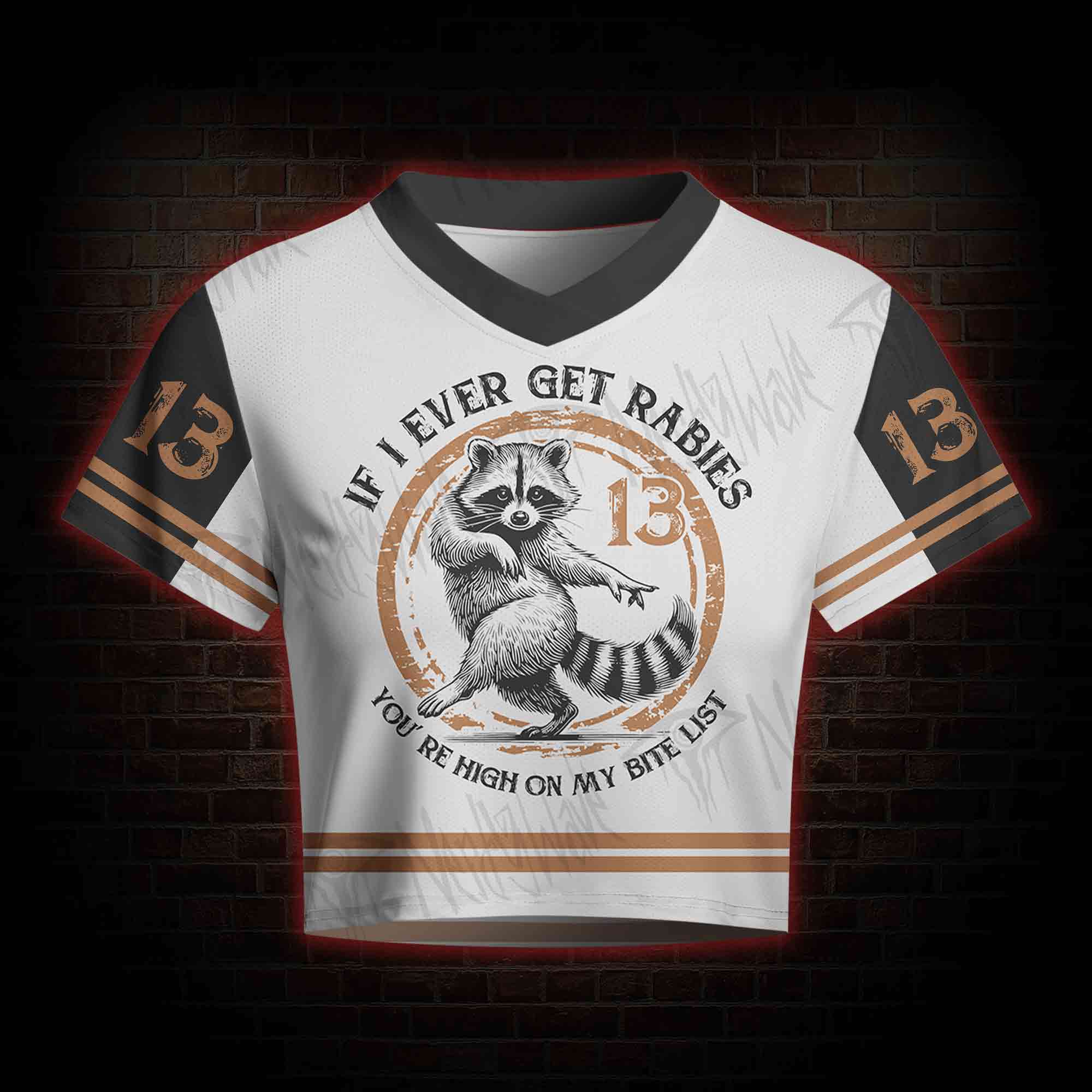 If I Ever Get Rabies Women's Cropped Mesh Jersey