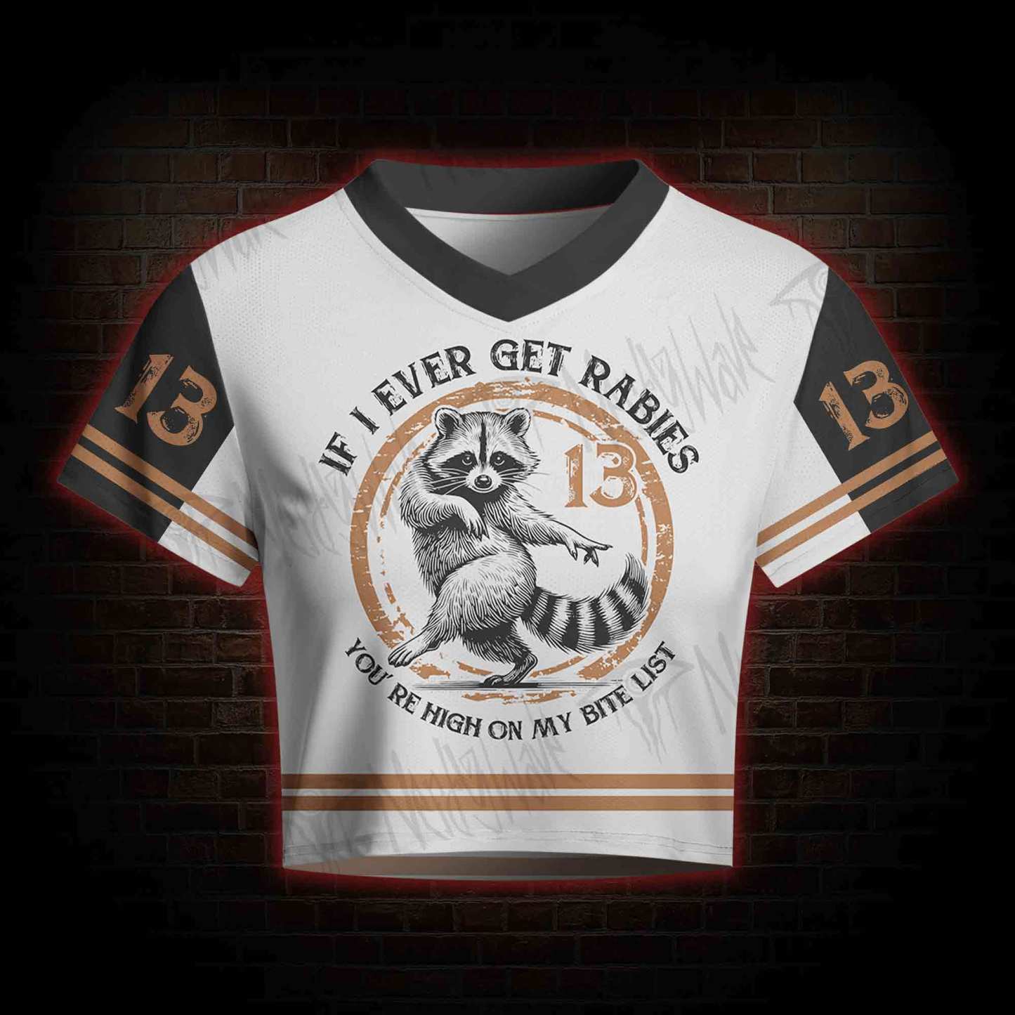 If I Ever Get Rabies Women's Cropped Mesh Jersey