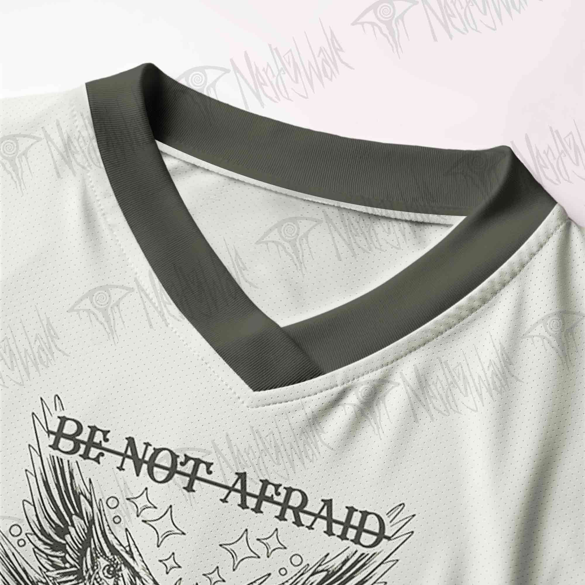 Be Not Afraid Women's Cropped Mesh Jersey