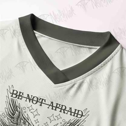 Be Not Afraid Women's Cropped Mesh Jersey