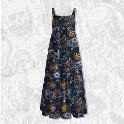 Astrology Wide Straps Maxi Dress