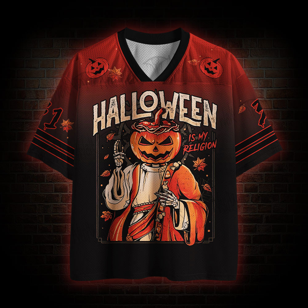 Halloween is My Religion Mesh Jersey