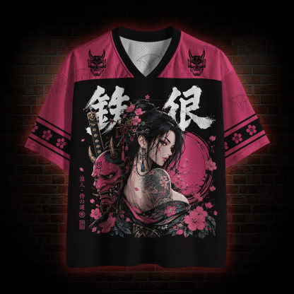Pink Hannya Geisha Sakura Mesh Jersey