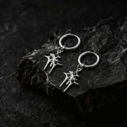 Gothic Thorn Star Earrings
