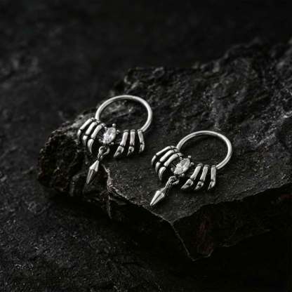 Skeleton Bone Claw Earrings