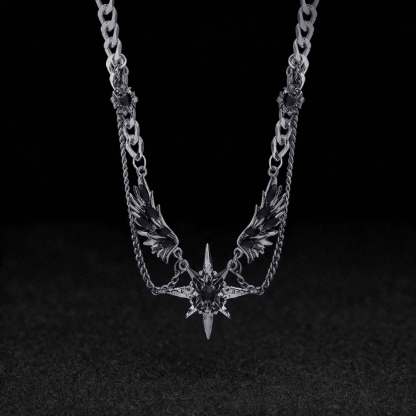 Double Layer Wing Star Necklace