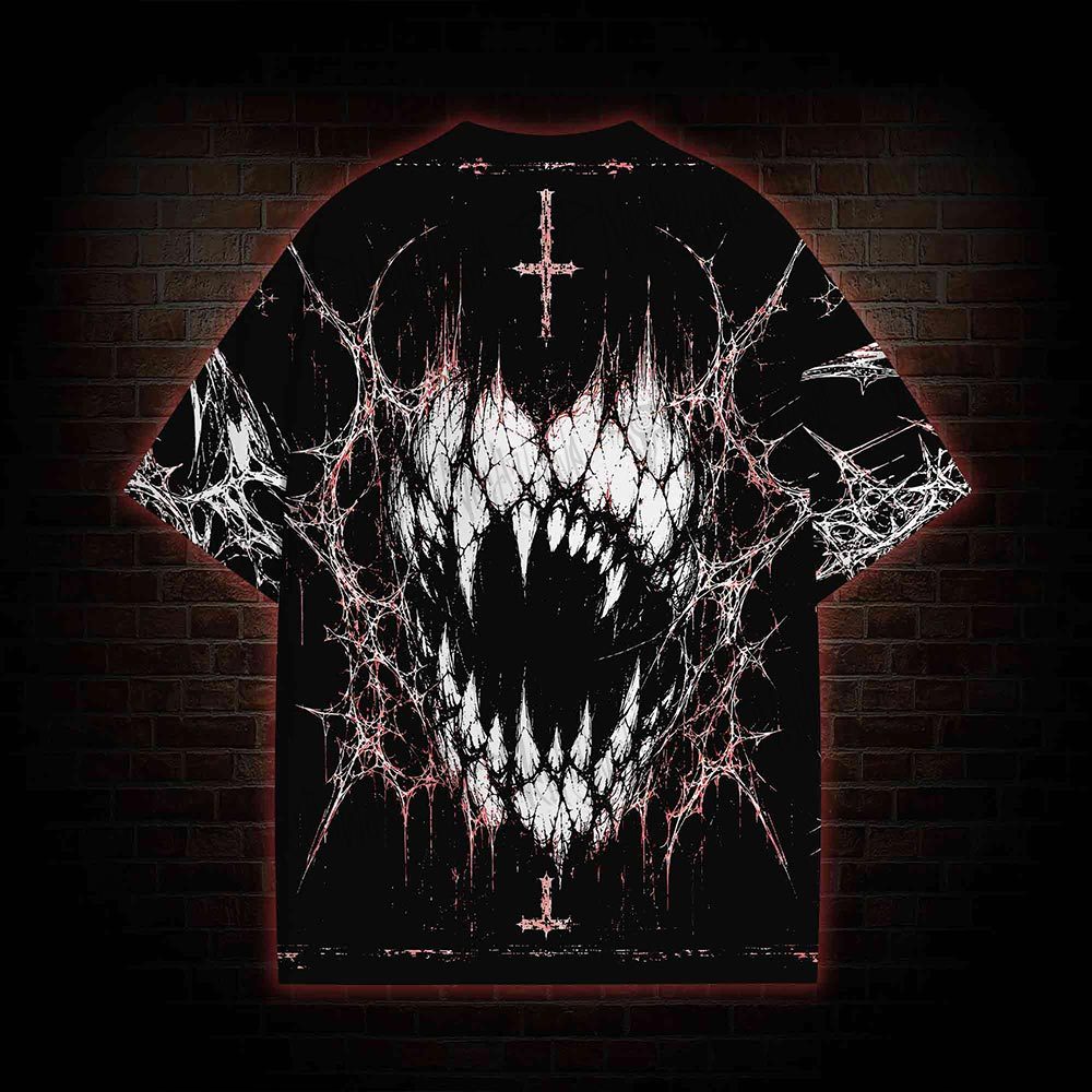 Spiderweb Thorn Demon Girl Eco Graphic T-shirt