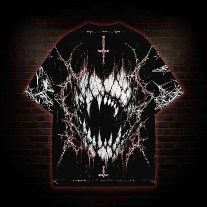 Spiderweb Thorn Demon Girl Eco Graphic T-shirt