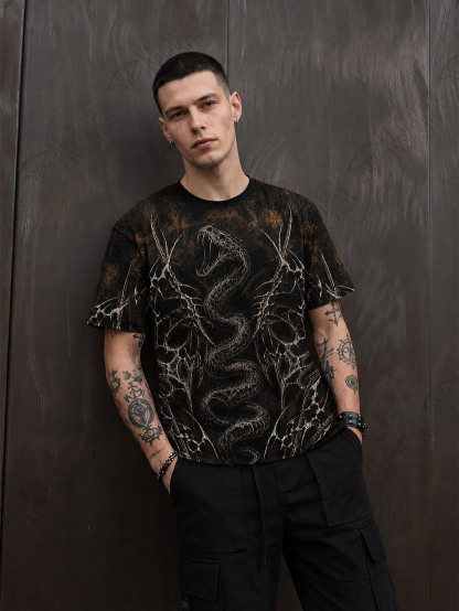 Skull Crescent Eco Graphic T-shirt