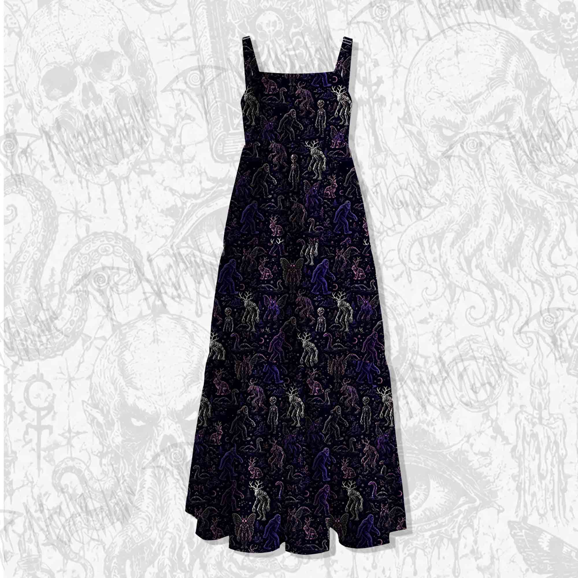 Cryptid Lore Wide Straps Maxi Dress