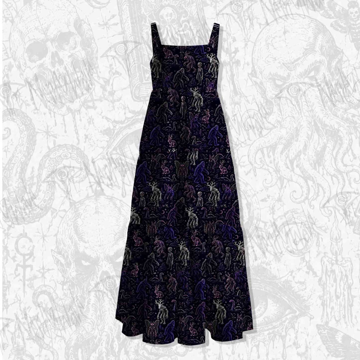 Cryptid Lore Wide Straps Maxi Dress