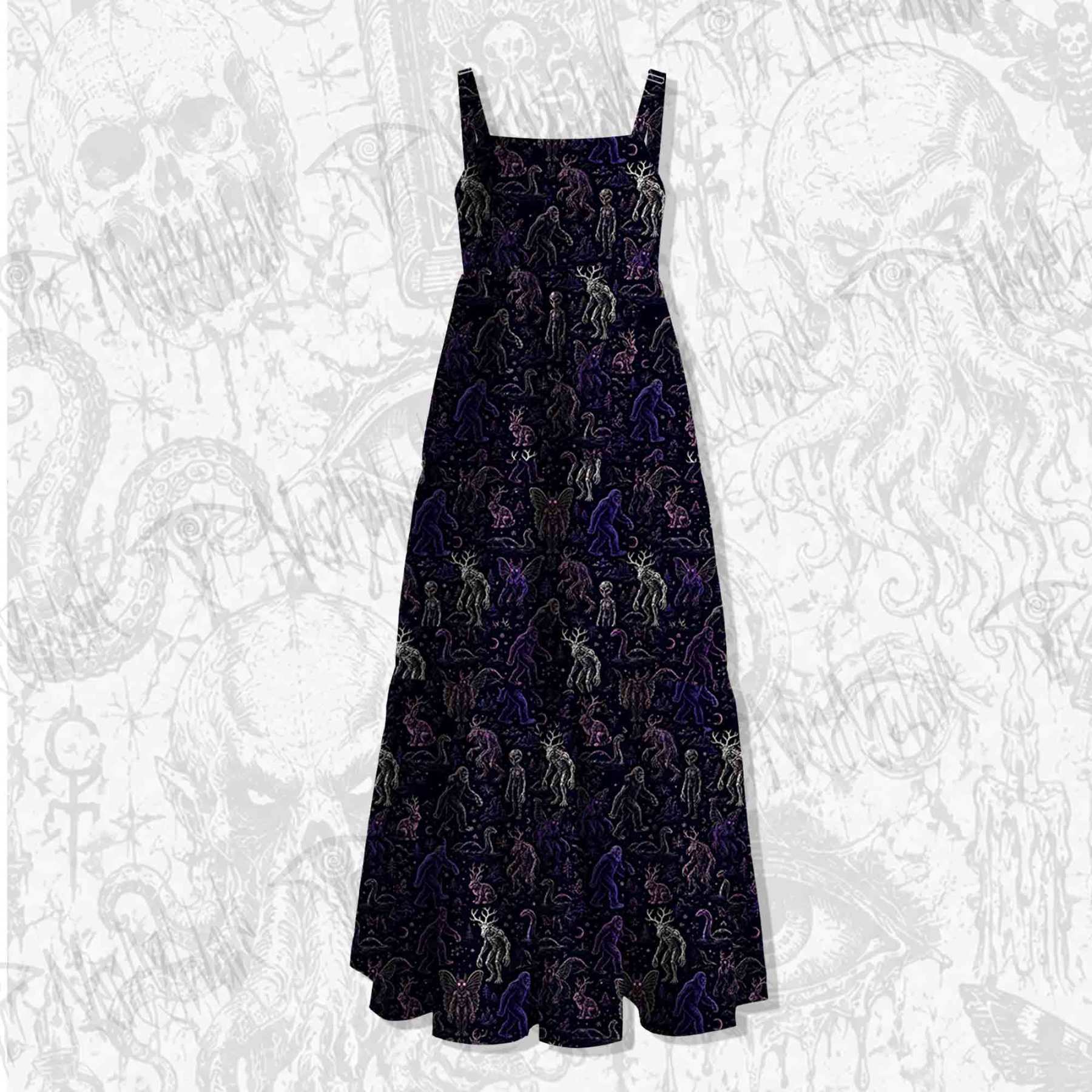 Cryptid Lore Wide Straps Maxi Dress