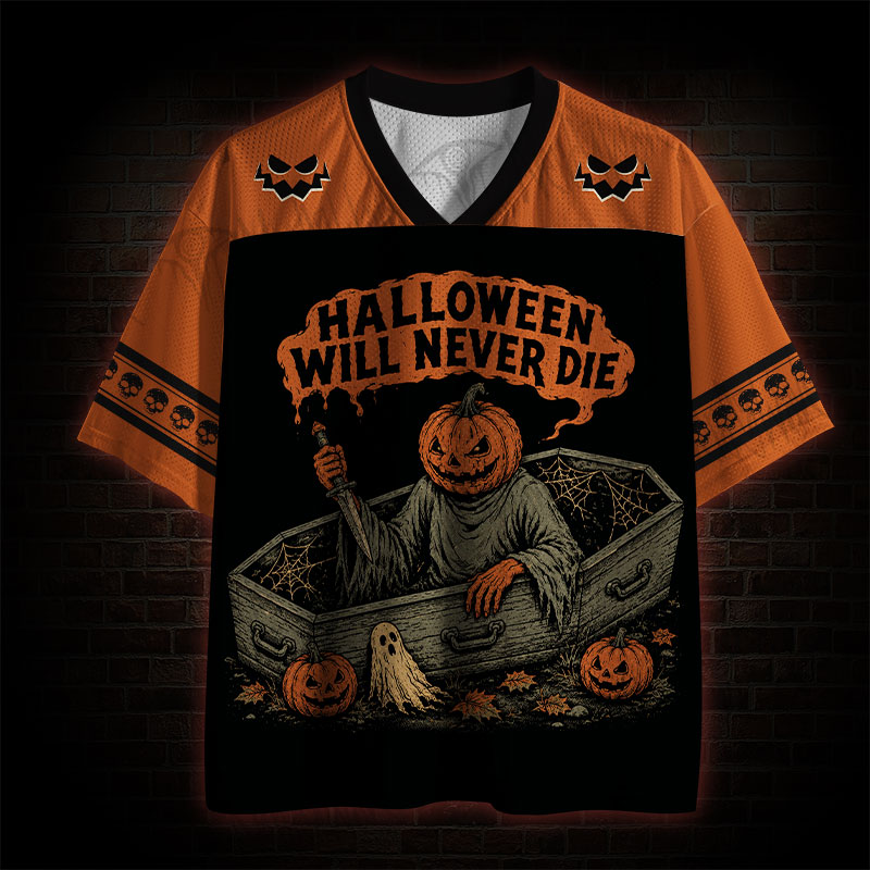 Halloween Will Never Die Pumpkin Mesh Jersey