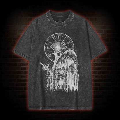 Vintage Plague Doctor Washed T-shirt