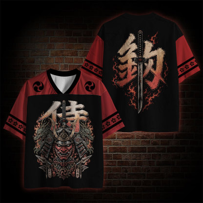 Japanese Samurai Oni Dragon Vintage Mesh Jersey