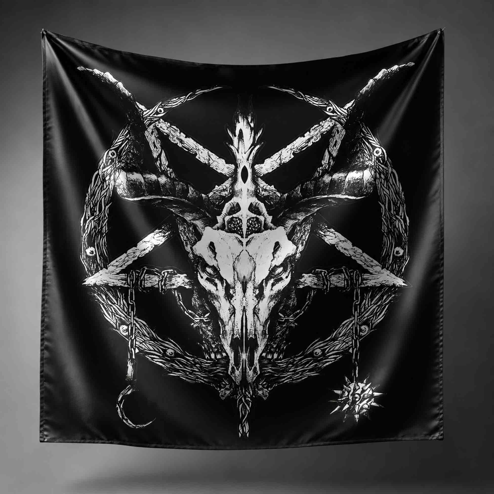 Baphomet Occult Square Scarf