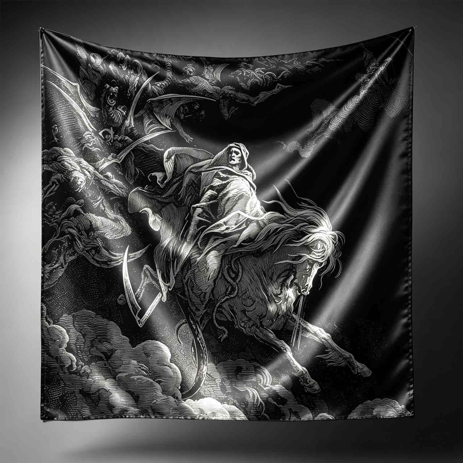 Death on the Pale Horse Square Scarf